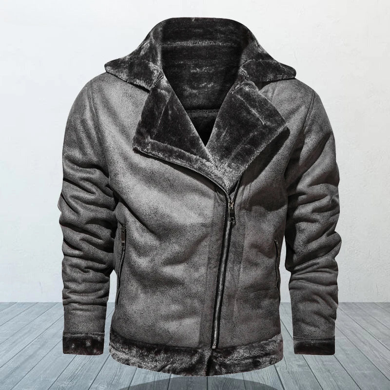 MARCO | Winter Fur Leather Suede Coat Retro