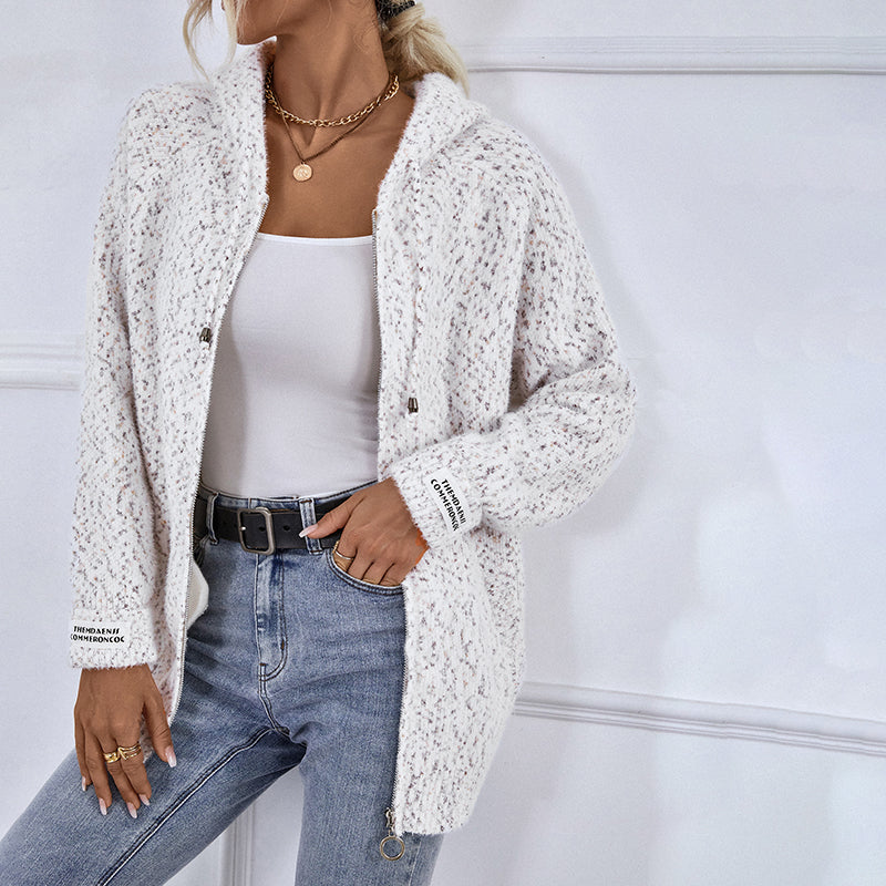 Casual Hooded Knitted Cardigan