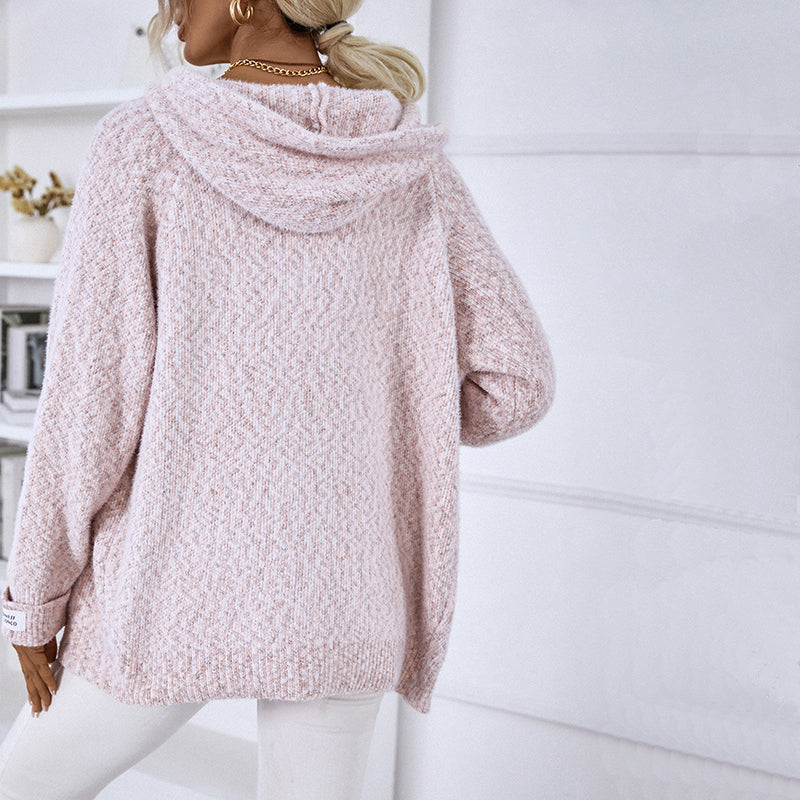 Casual Hooded Knitted Cardigan