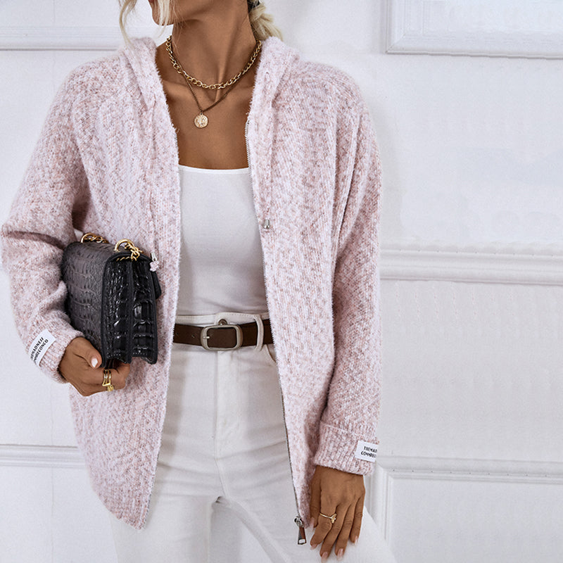 Casual Hooded Knitted Cardigan