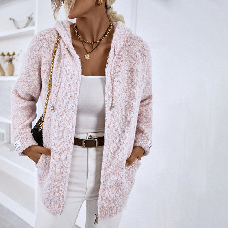 Casual Hooded Knitted Cardigan