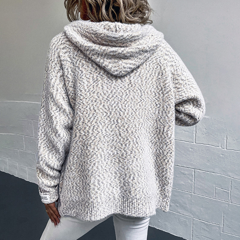 Casual Hooded Knitted Cardigan