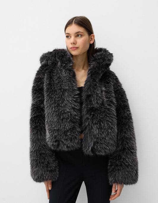 MIRANDA | Hooded Faux Fur Jacket