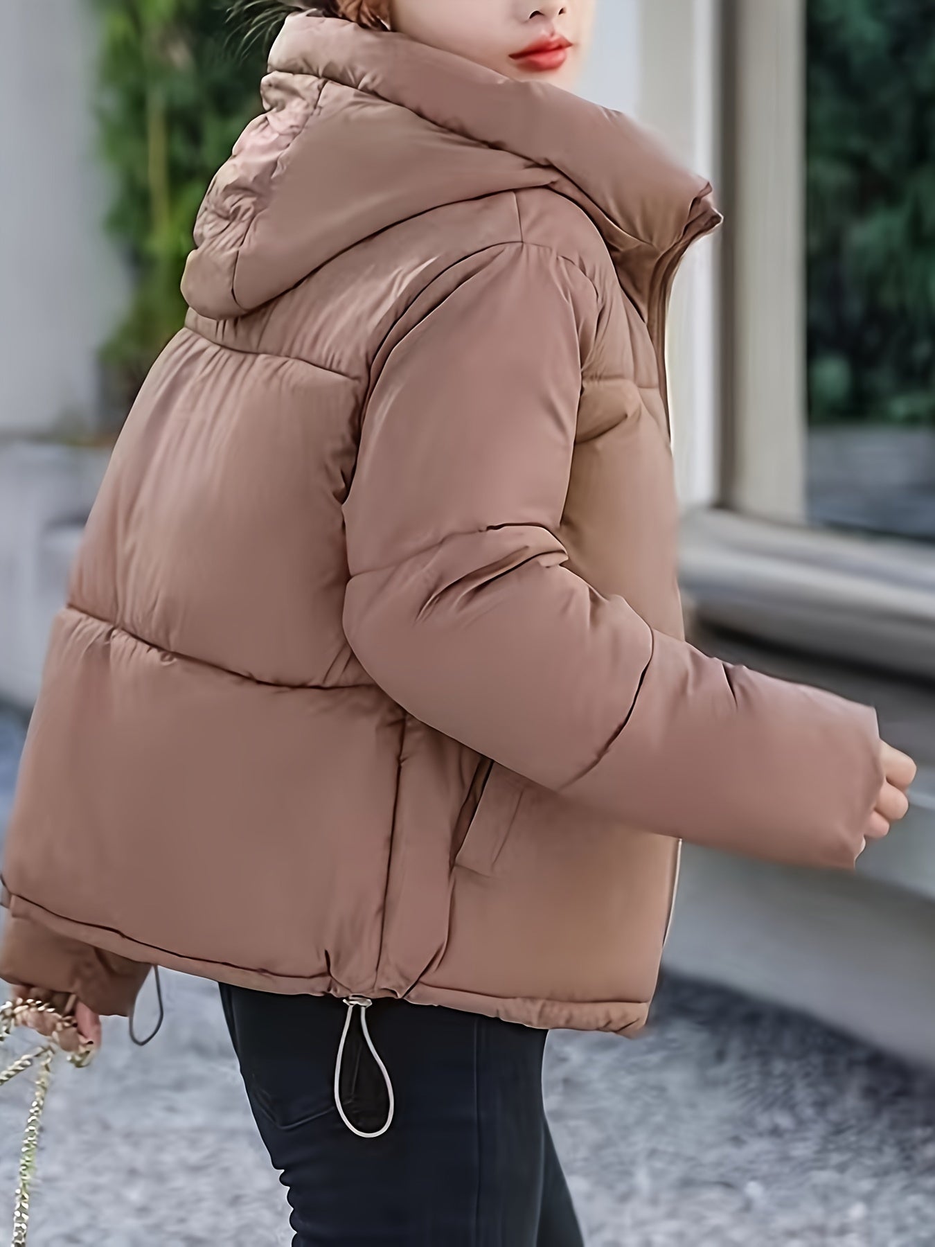 Elegant Brown Padded Jacket