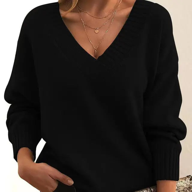 Chic V-Neck Cashmere Sweater | Perfect for Everyday Wear