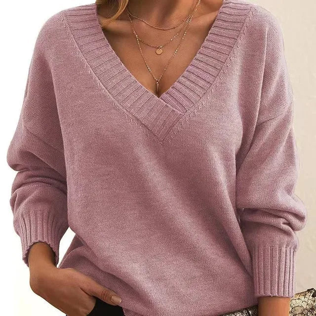 Chic V-Neck Cashmere Sweater | Perfect for Everyday Wear