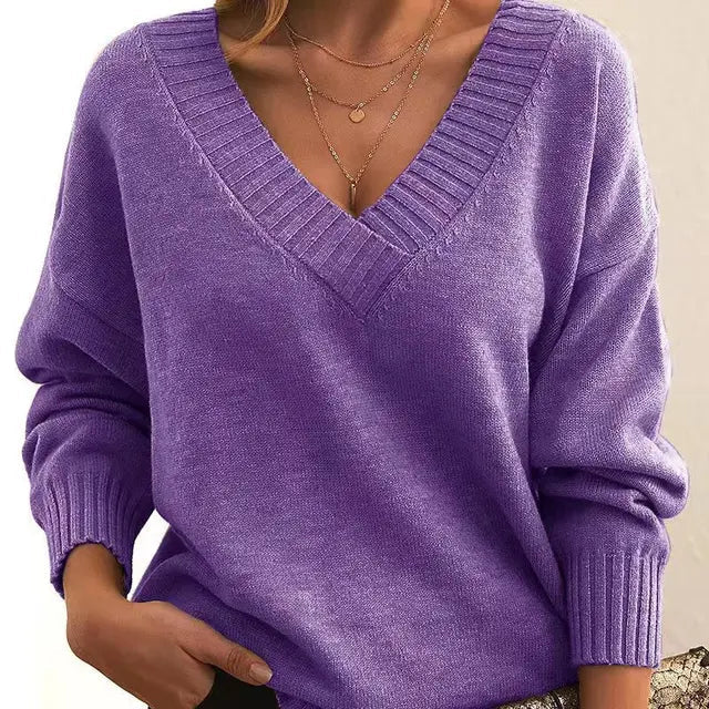 Chic V-Neck Cashmere Sweater | Perfect for Everyday Wear