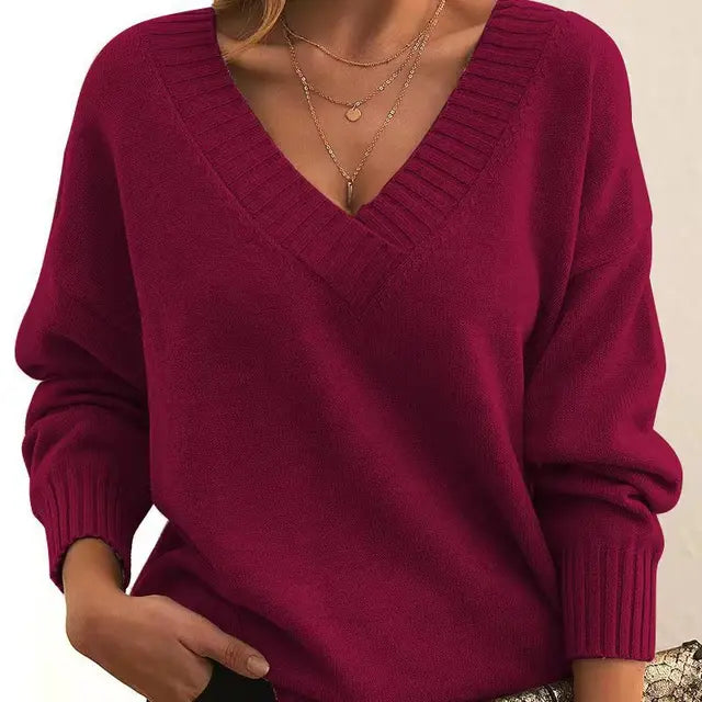 Chic V-Neck Cashmere Sweater | Perfect for Everyday Wear