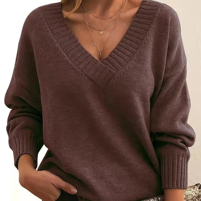 Chic V-Neck Cashmere Sweater | Perfect for Everyday Wear