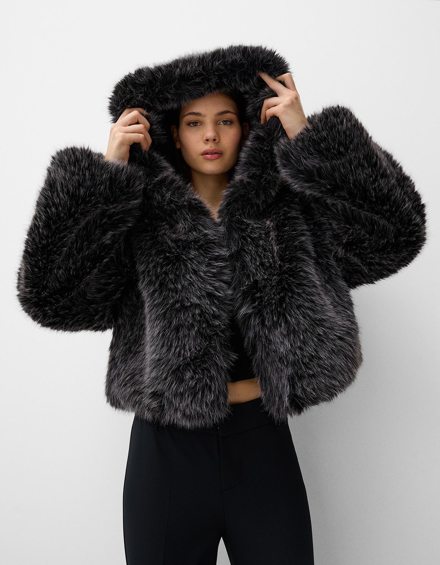 MIRANDA | Hooded Faux Fur Jacket