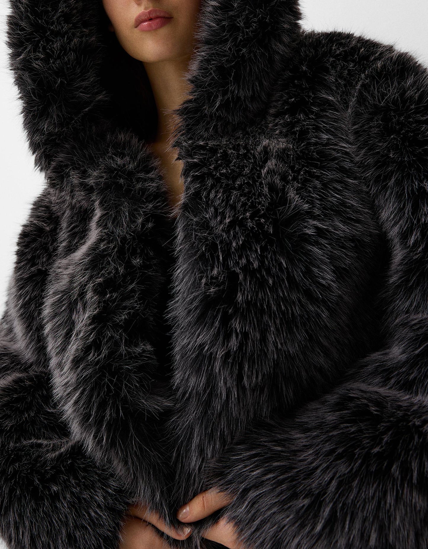 MIRANDA | Hooded Faux Fur Jacket