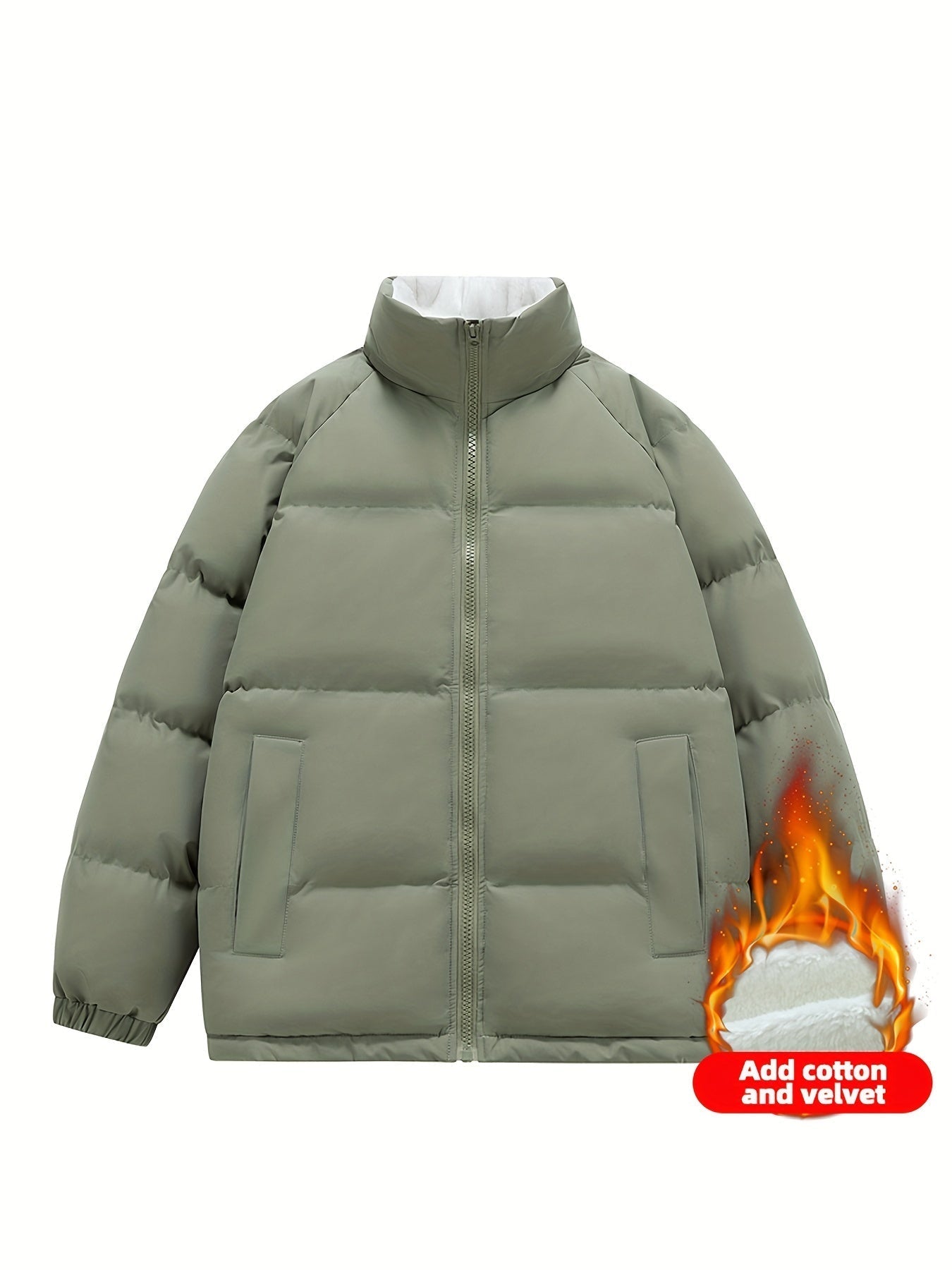 Stylish Warm Fleece Puffer Winter Jacket