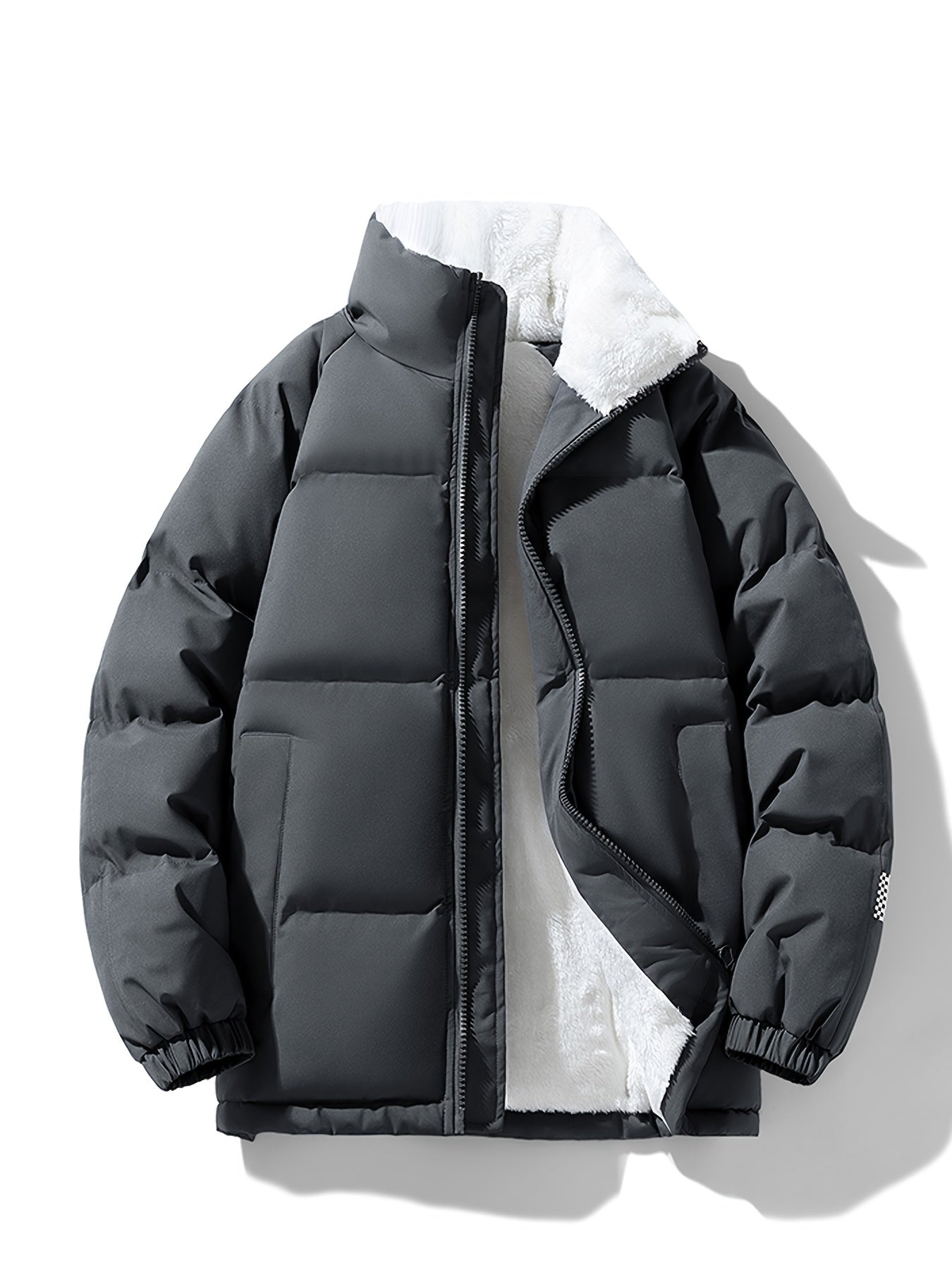 Stylish Warm Fleece Puffer Winter Jacket