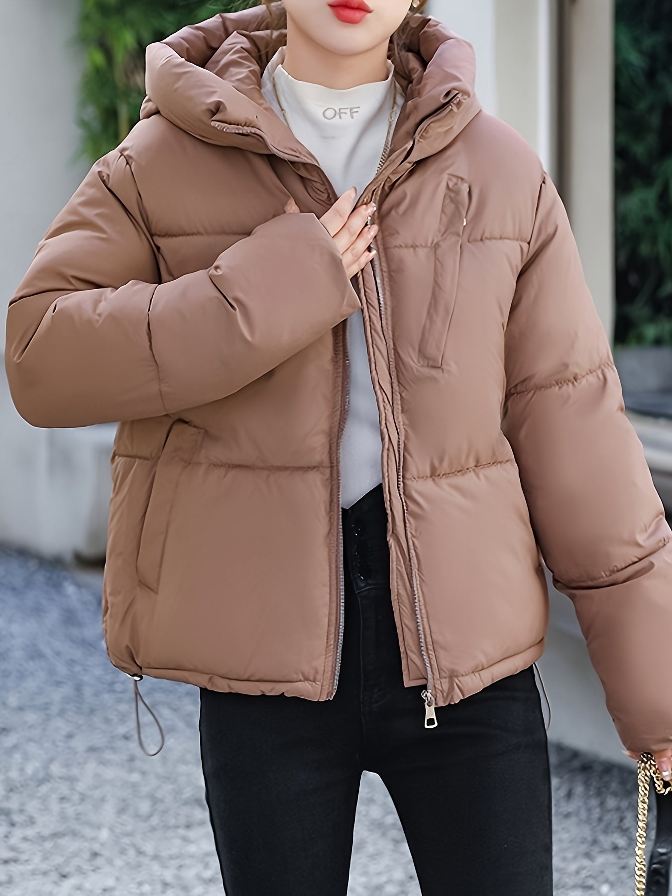 Elegant Brown Padded Jacket