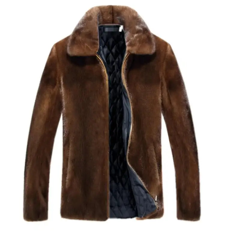 MARCO | New Winter Men Luxurious Faux Mink Coat