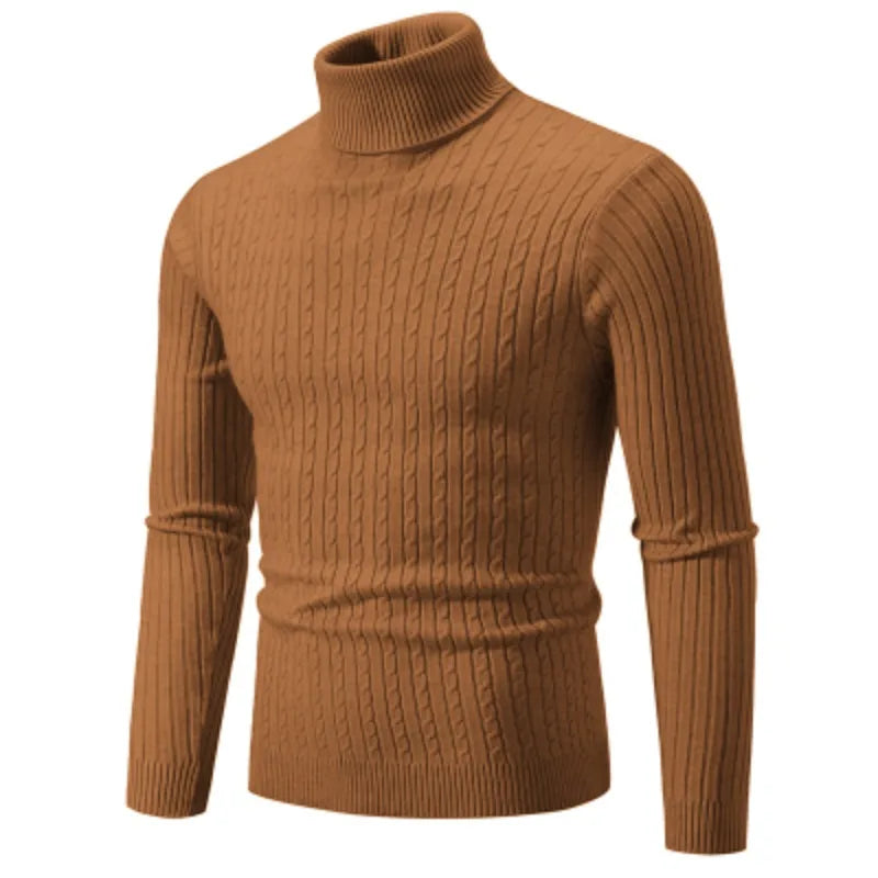 Enzo™ Warm Knitted Sweater With Turtleneck