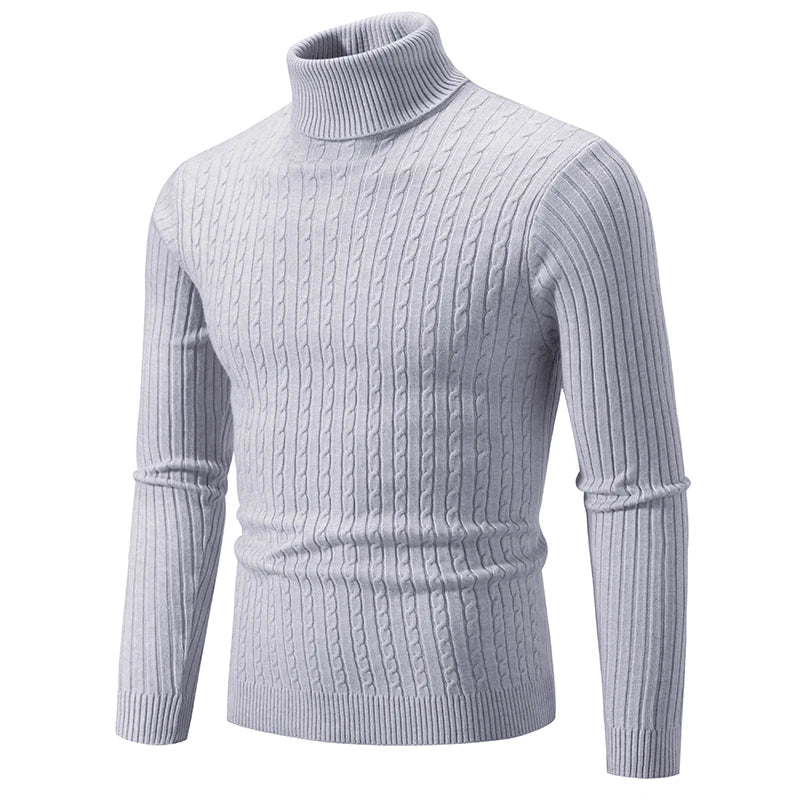 Enzo™ Warm Knitted Sweater With Turtleneck