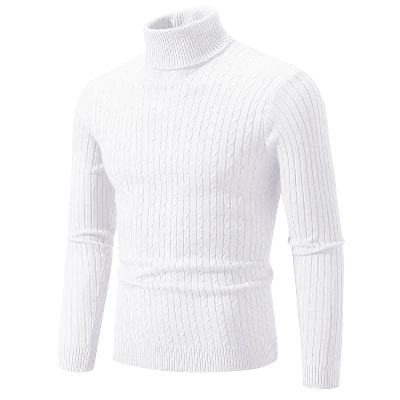 Enzo™ Warm Knitted Sweater With Turtleneck