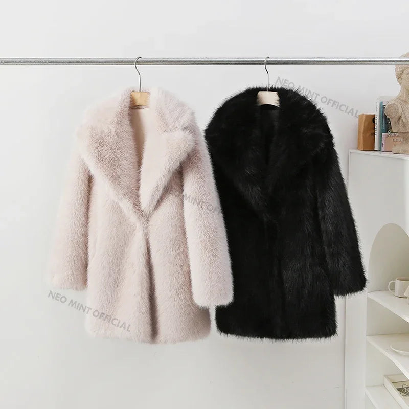 MIRANDA | Lapels Faux Fur Coat