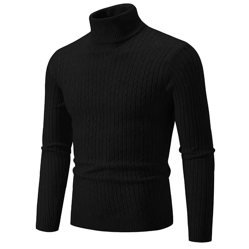 Enzo™ Warm Knitted Sweater With Turtleneck