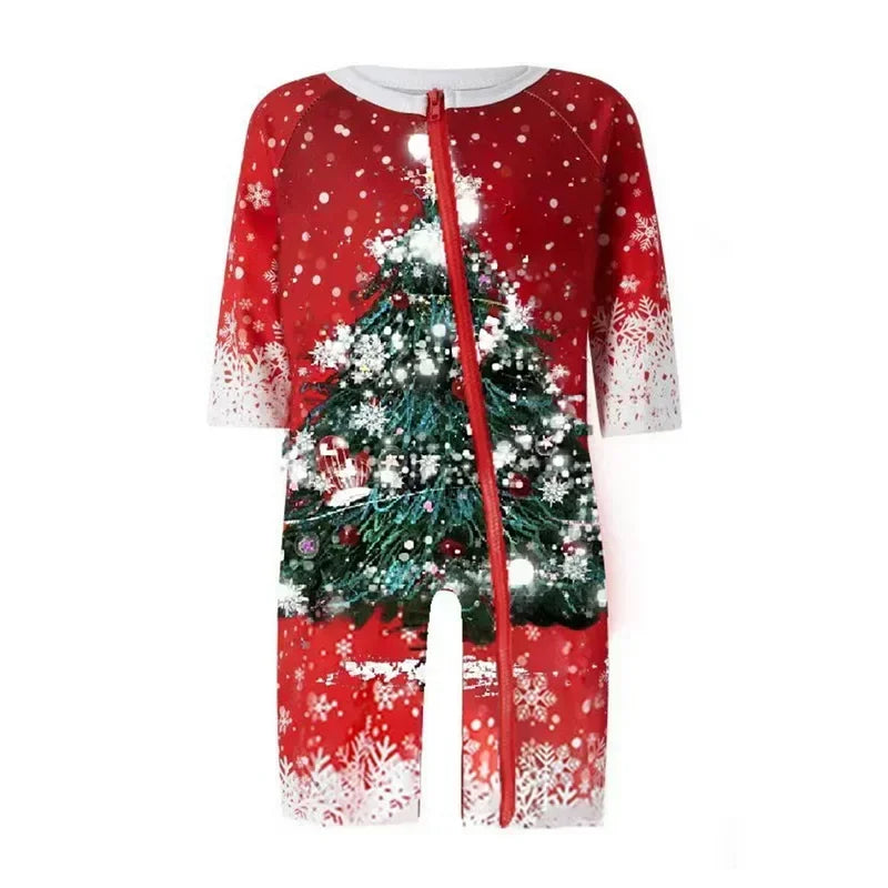 Julefamiliematchende pyjamas