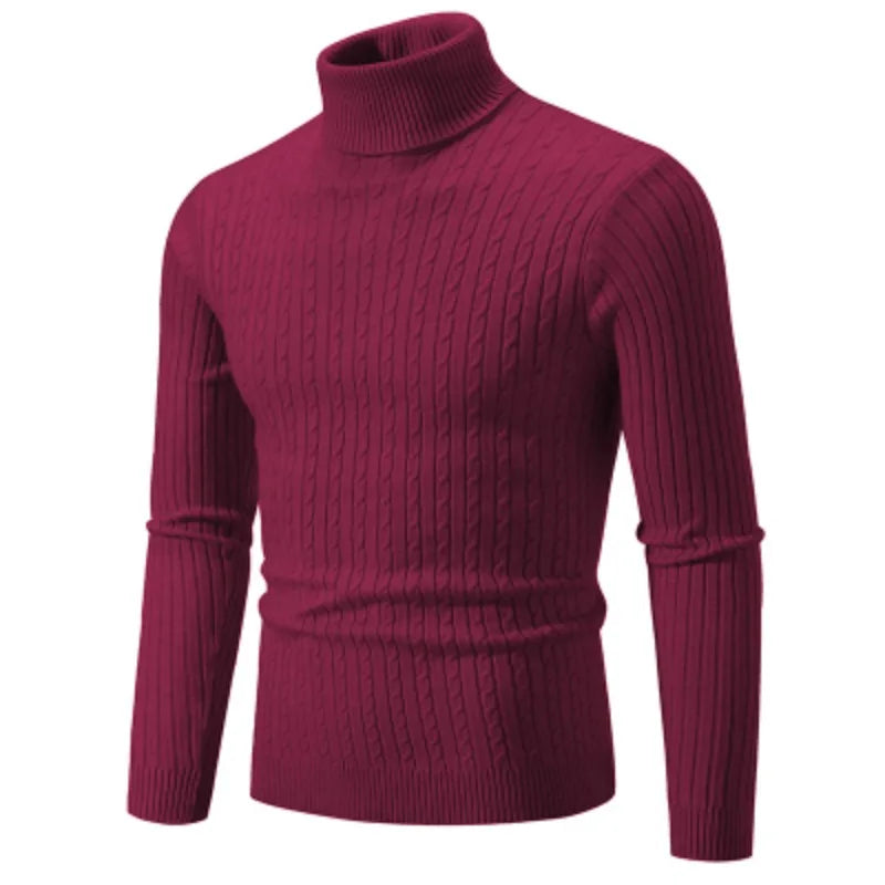 Enzo™ Warm Knitted Sweater With Turtleneck