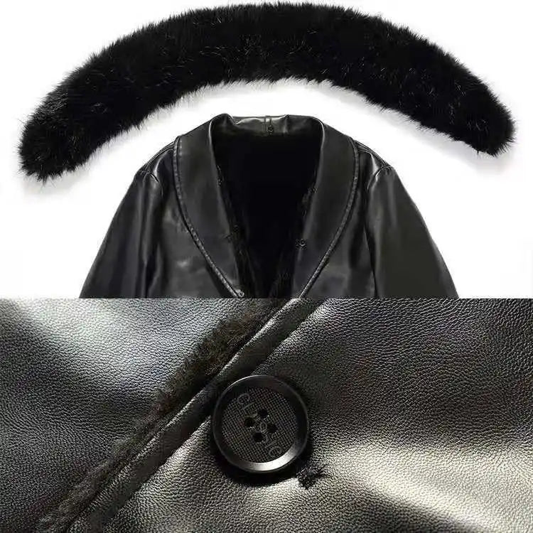 MARCO | Winter Faux Fur Collar Leather