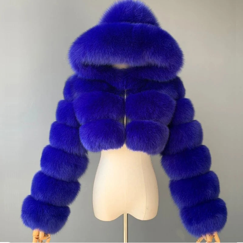 MIRANDA | Furry Cropped Faux Fur Coat