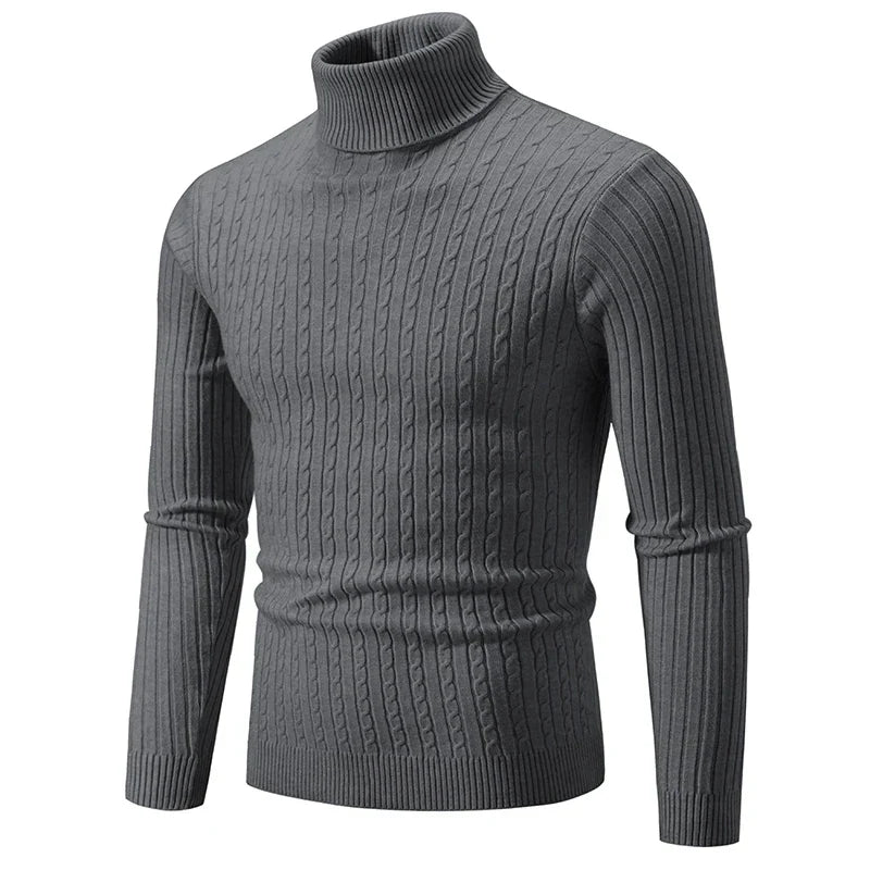 Enzo™ Warm Knitted Sweater With Turtleneck