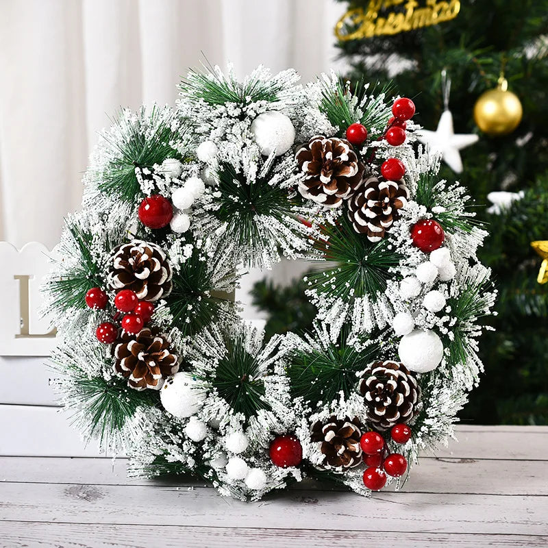 30CM Julepynt Garland Front Door Decoration 