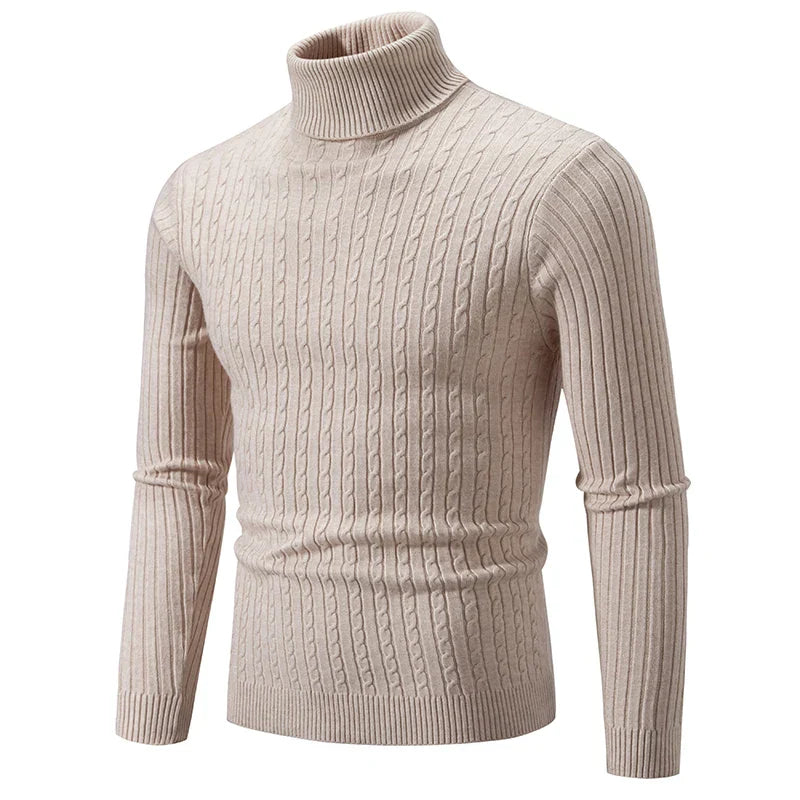 Enzo™ Warm Knitted Sweater With Turtleneck