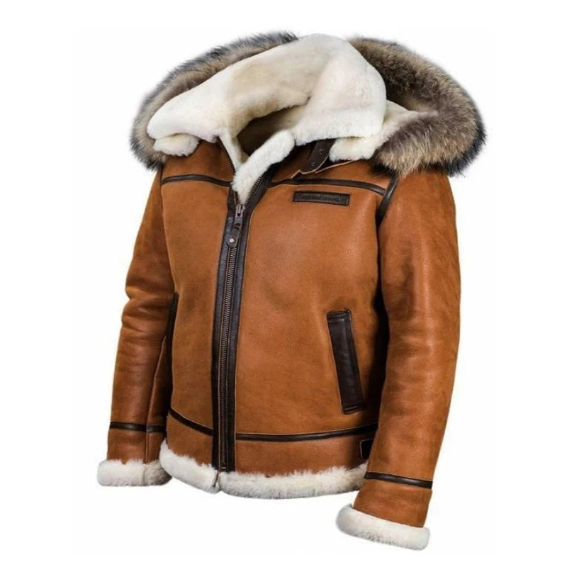 MARCO | Plush Jacket Integrated Leather Fur