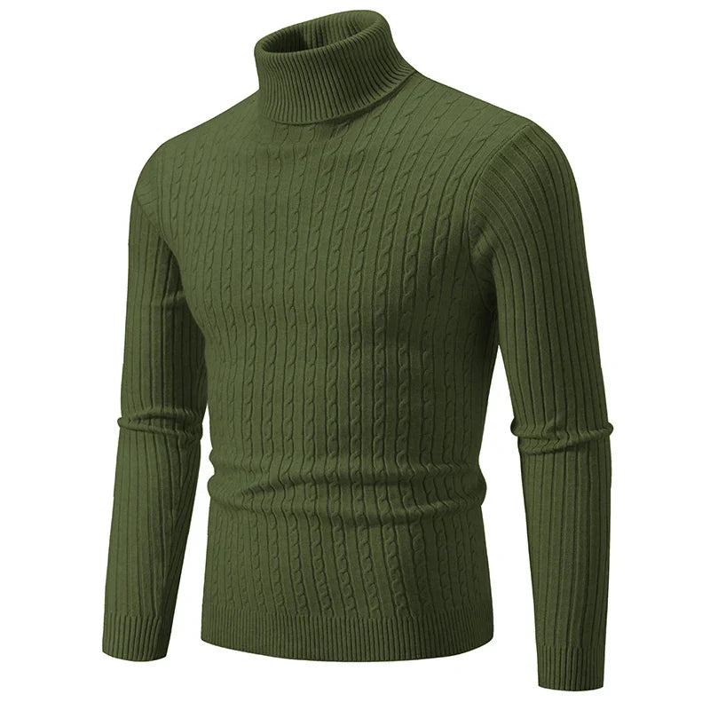 Enzo™ Warm Knitted Sweater With Turtleneck