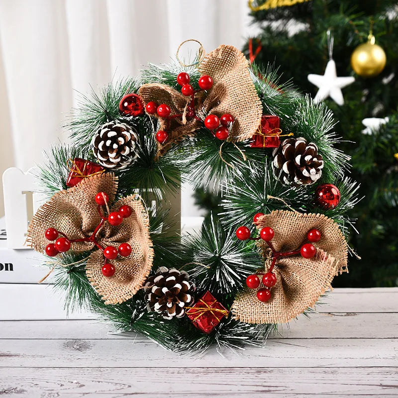 30CM Julepynt Garland Front Door Decoration 